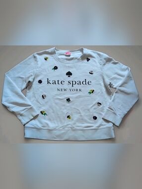 kate spade Pansy Toss White Sweatshirt